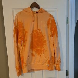 Russell Men's Orange Tie-Dye Hoodie